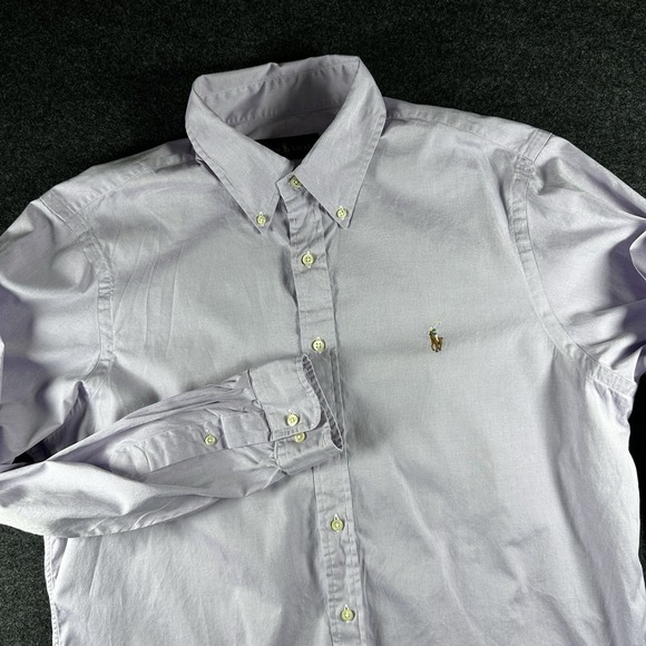 Ralph Lauren Other - Polo Ralph Lauren Oxford Button Down 17 36/37 Purple Long Sleeve Flesh Pony
